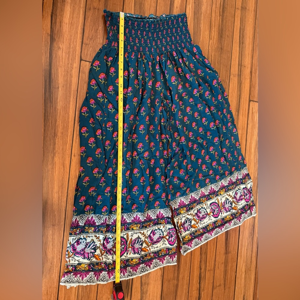NATURAL LIFE Blue and Pink Floral Palazzo Pant Size Large